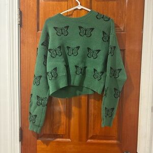 La Hearts Forest Green Knit Sweater